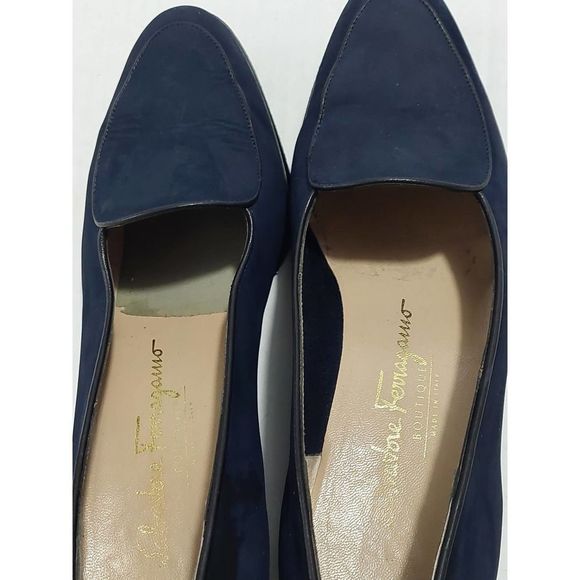 Salvatore Ferragamo shoes Loafers blue wedge - Picture 4 of 12